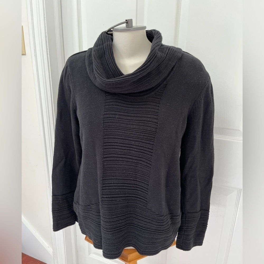 Calvin Klein black cotton blend turtleneck size large
